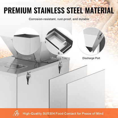 Particle Filling Machine, 0.044-6.6 lbs/20-3000 g, Automatic Filling Machine with Foot Pedal, Stainless Steel Weighing Filling Machine, Weighing Filler for Beans, Seeds, Tea, Granular Packaging