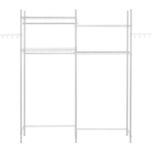 Over Washer and Dryer Storage Shelf Two Rows 4 Tiers Washing Machine Rack White | EU