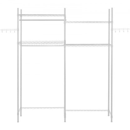Over Washer and Dryer Storage Shelf Two Rows 4 Tiers Washing Machine Rack White | EU