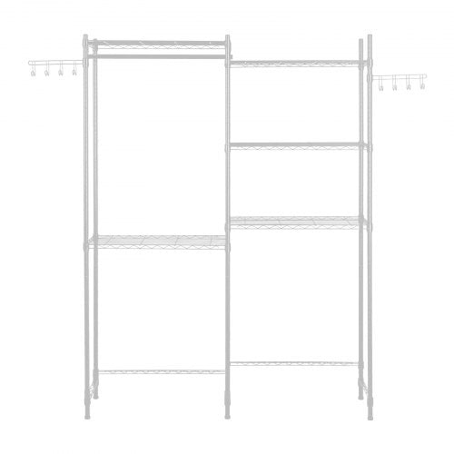 Over Washer and Dryer Storage Shelf Two Rows 5 Tiers Washbasin White | EU