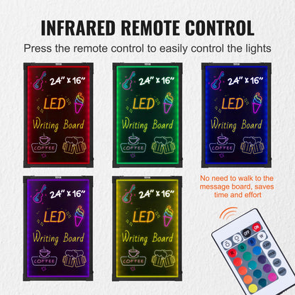 LED-anslagstavla Light Board Upplyst Raderbar 405x605mm