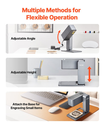Portable Laser Engraver 600 mm/s 5W High Speed Handheld Engraving Machine 3.14'' X 3.14'' Engraving Area Compatible with Android, Ios and Windows for Metal Single Blue Laser Wood Leather Acrylic Fiber Jewelry Glass