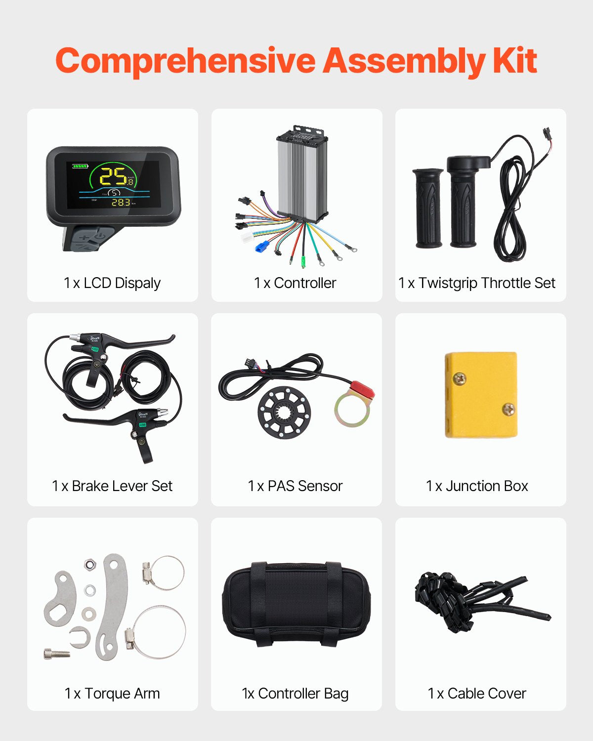 1000W Electric Bike Conversion Kit 48V 26" Front Wheel Motor for Electric Bike Hub