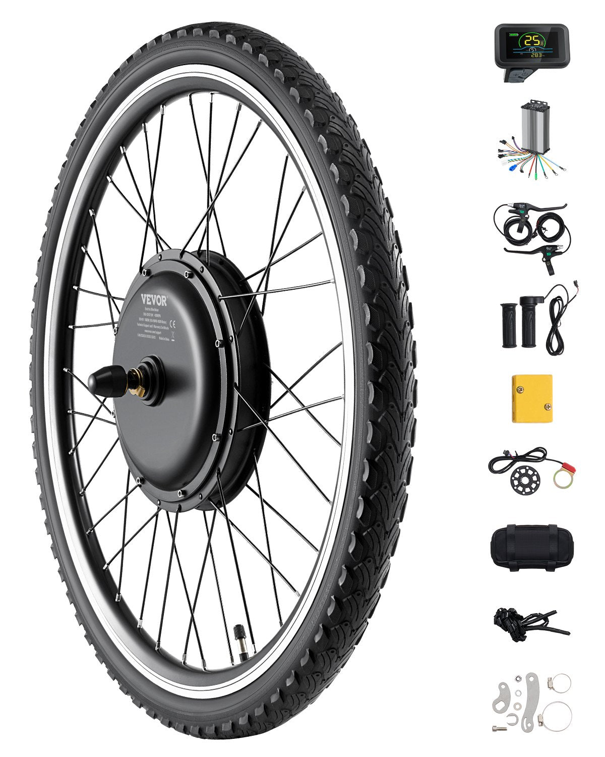 1000W Electric Bike Conversion Kit 48V 26" Front Wheel Motor for Electric Bike Hub