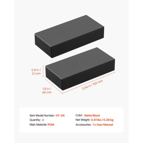 2-pack ledstångskopplingar, platta förlängningstillbehör för trappräcken, POM-ledstångskopplingsbeslag för rektangulärt kabelräcke, däckkabelskenesystem utomhus, mattsvart, HT-04 |  EU