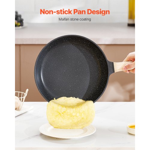 19-delade grytor och kastruller Granit Nonstick Köksredskap Svart |  EU