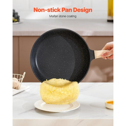 17-piece pots and pans Granite Nonstick Cookware Set Black | EU