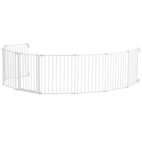 Babygrind 45 cm extra bred 61 cm hög 8-panels vikbar hundgrind vit |  EU