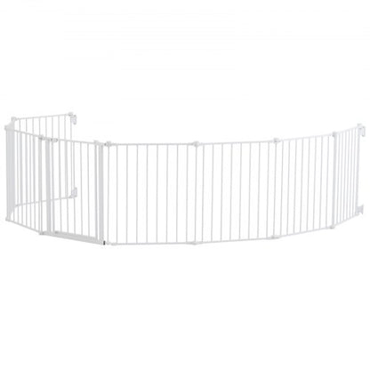 Babygrind 45 cm extra bred 61 cm hög 8-panels vikbar hundgrind vit |  EU