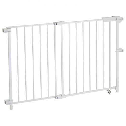Babygrind 69-102 cm justerbar bredd 68 cm hög hundgrind vit |  EU
