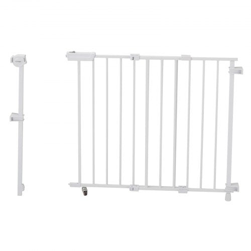 Babygrind 69-102 cm justerbar bredd 68 cm hög hundgrind vit |  EU