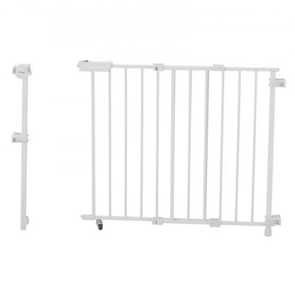 Babygrind 69-102 cm justerbar bredd 68 cm hög hundgrind vit |  EU