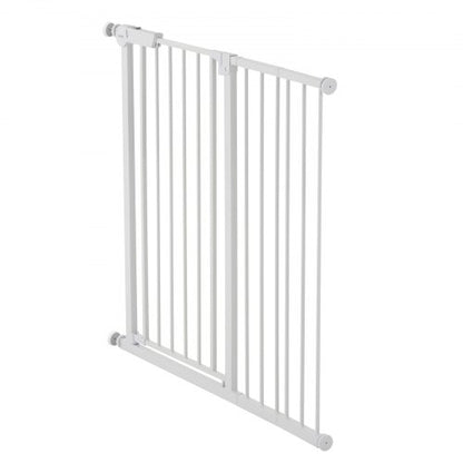 Baby gate 66-102 cm adjustable width 91 cm high dog gate white | EU