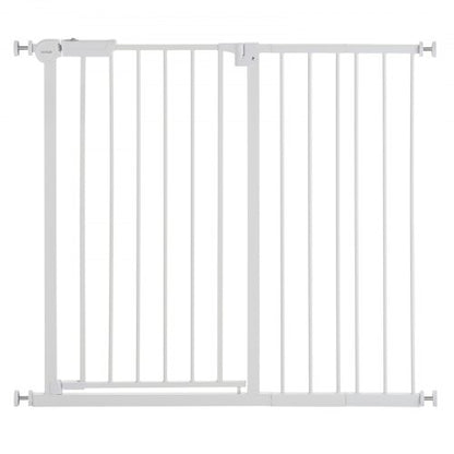 Baby gate 66-102 cm adjustable width 91 cm high dog gate white | EU