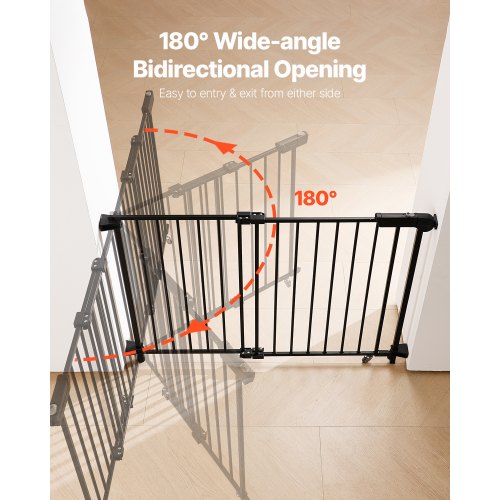 Baby gate 69-102 cm adjustable width 68 cm high dog gate black | EU