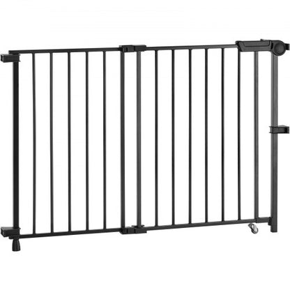 Baby gate 69-102 cm adjustable width 68 cm high dog gate black | EU