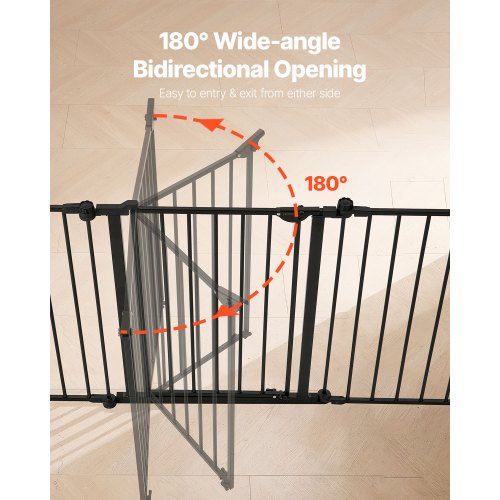Babygrind 192 tum extra bred 28 tum hög 8-panels vikbar hundgrind svart |  EU