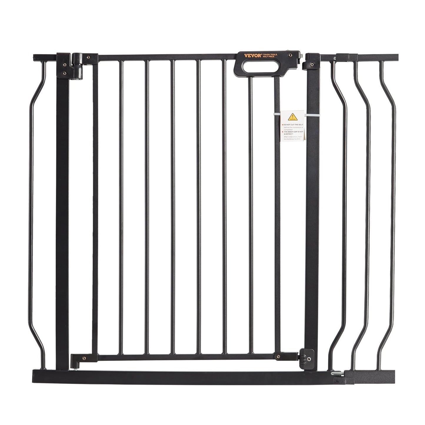 Baby Gate, 29.5"-39" Extra Wide, 30" High, Dog Gate for Stairs Doorways and Houses, Easy Step Walk Thru Auto Close Baby Gate Pet Security Gate with Pressure Mounting Kit and Wall Mounting Kit, Black