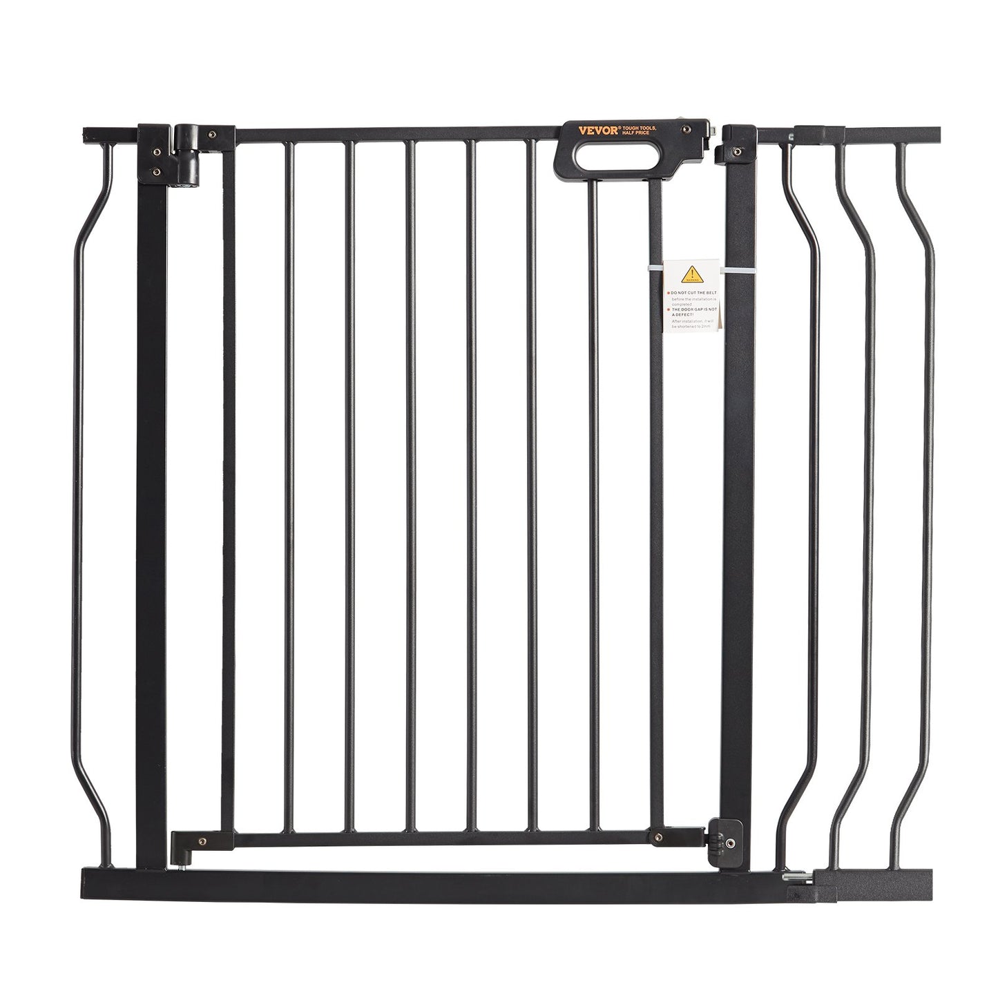 Baby Gate, 29.5"-39" Extra Wide, 30" High, Dog Gate for Stairs Doorways and Houses, Easy Step Walk Thru Auto Close Baby Gate Pet Security Gate with Pressure Mounting Kit and Wall Mounting Kit, Black