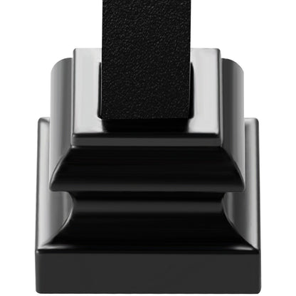 Aluminiumlegering Baluster Sko Trapp Platt Sko med skruvhål för 1/2 Inch Square Scroll Korg Twist Knoge Trappa Balustrar Metall Spindel Räcke, Satin Black (50 st)