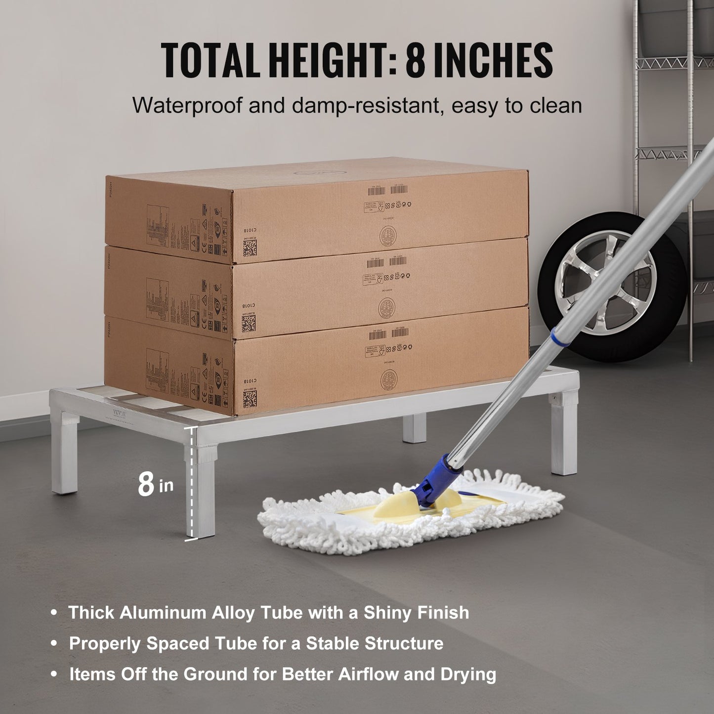 Aluminum Support Stand Stationary Support Stand 36" x 20" x 8" Storage Stand