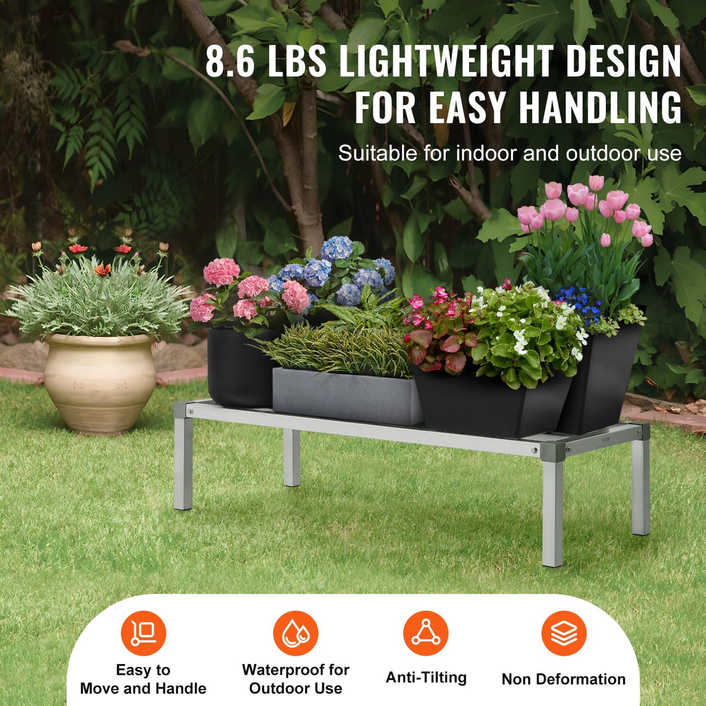 Aluminum Support Stand Stationary Support Stand 48" x 20" x 12" Storage Stand