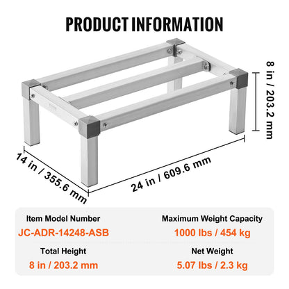 Aluminum Support Stand Stationary Support Stand 24" x 14" x 8" Storage Stand