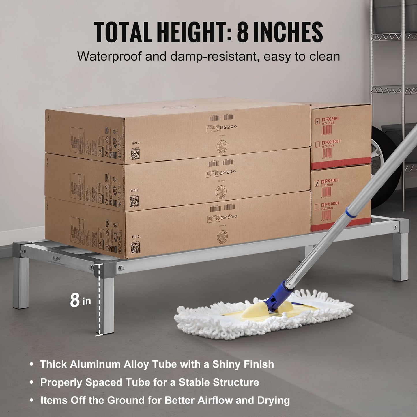 Aluminum Support Stand Stationary Support Stand 48" x 20" x 8" Storage Stand