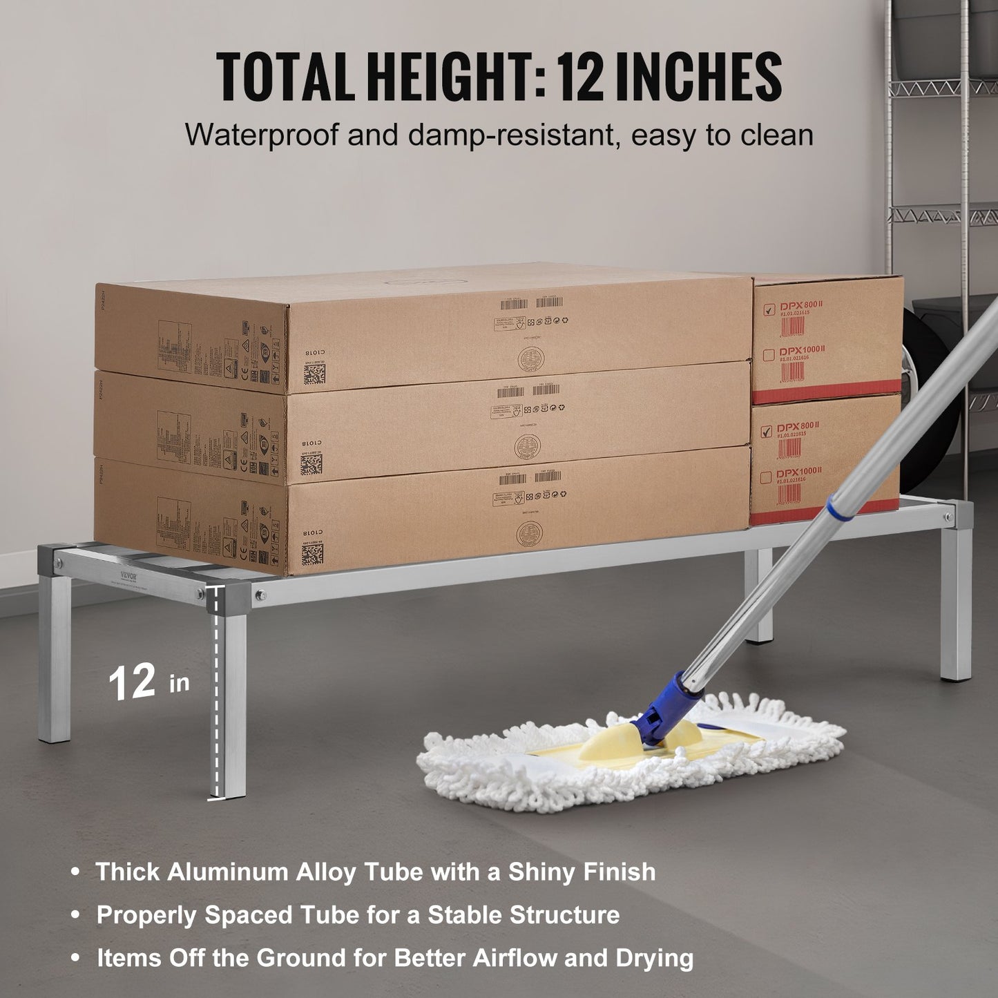 Aluminum Support Stand Stationary Support Stand 60" x 20" x 12" Storage Stand
