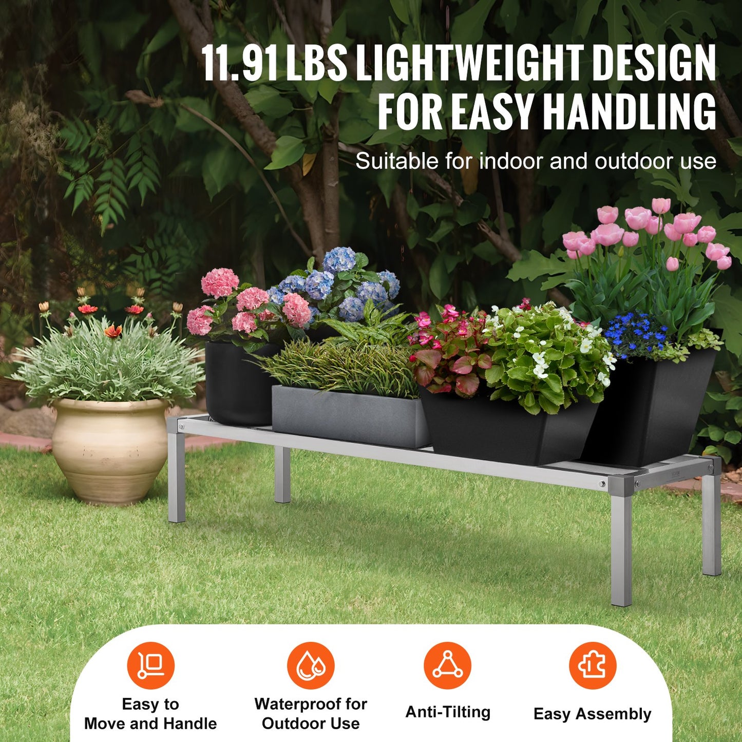 Aluminum Support Stand Stationary Support Stand 60" x 20" x 12" Storage Stand