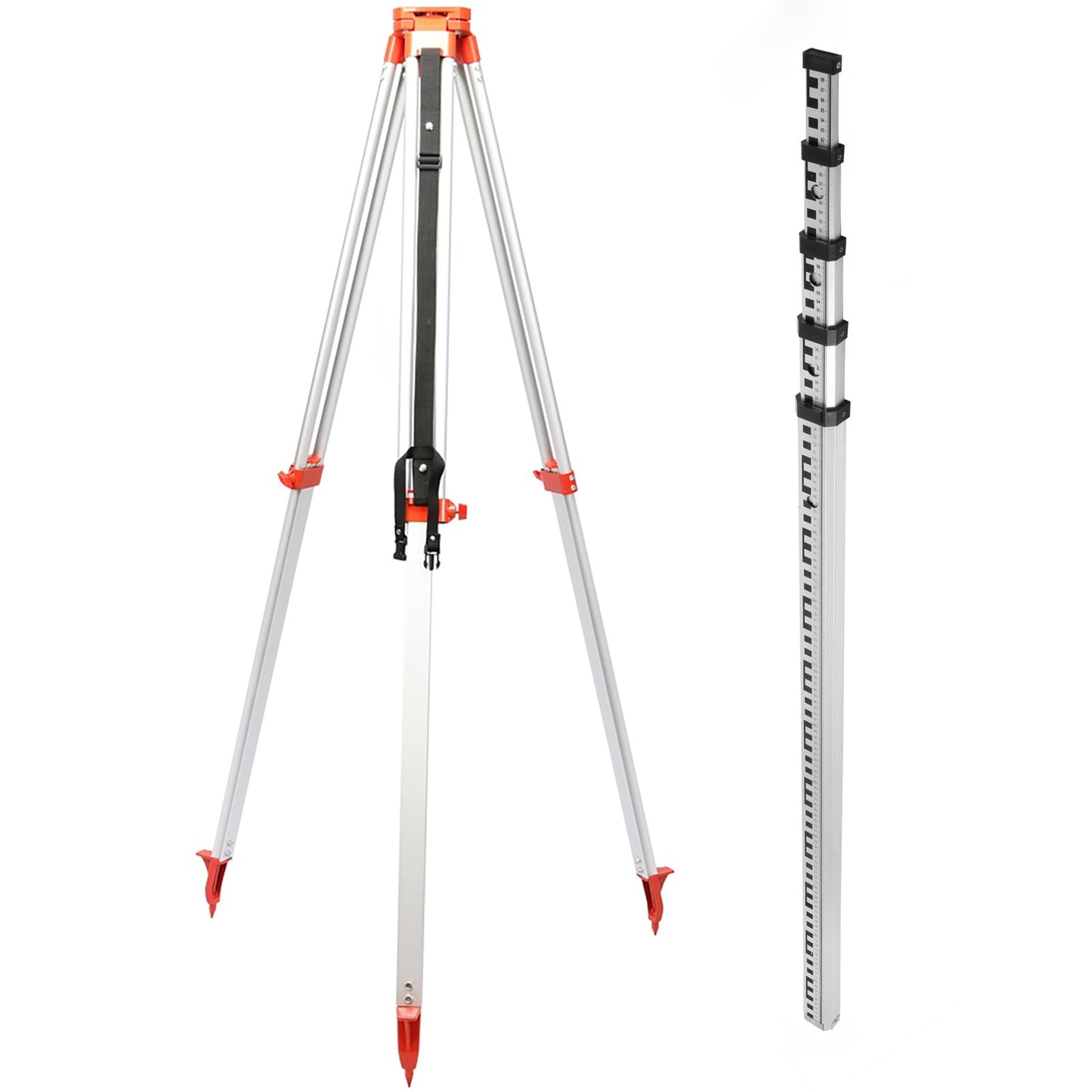 Green Rotary Laser Level Kit med justerbart stativ och 5M stav, 500M räckvidd, 360 graders roterande skanning, självnivellerande lasernivåsystemsats, för byggprojektion
