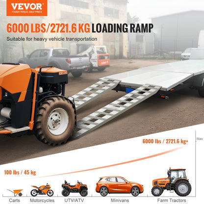 72" x 15" Aluminum Ramps 6000 LBS Capacity Cargo Ramps 2PCS