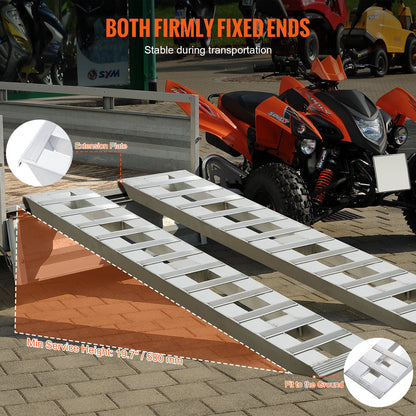 72" x 15" Aluminum Ramps 6000 LBS Capacity Cargo Ramps 2PCS