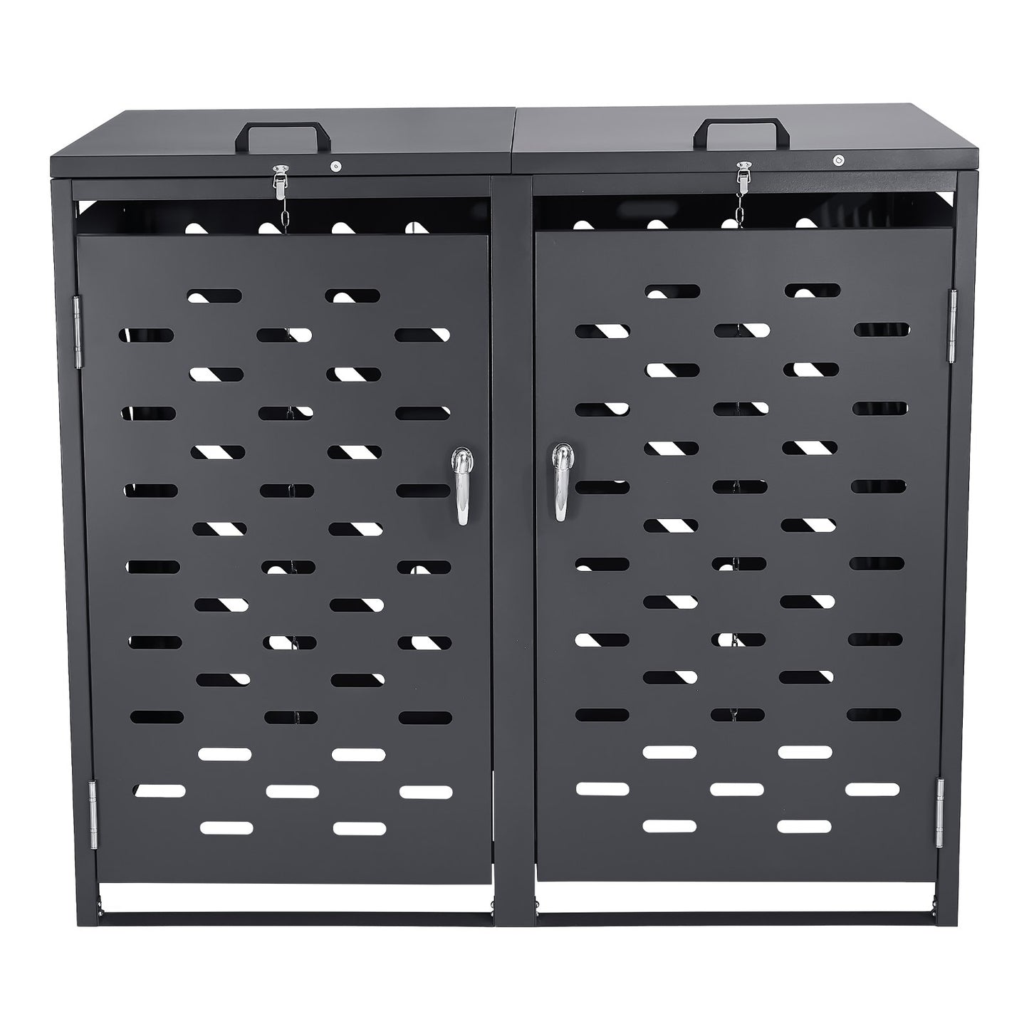 Trash Can Storage Trash Can Storage Shed 2 x 52.79 gal with chain lid