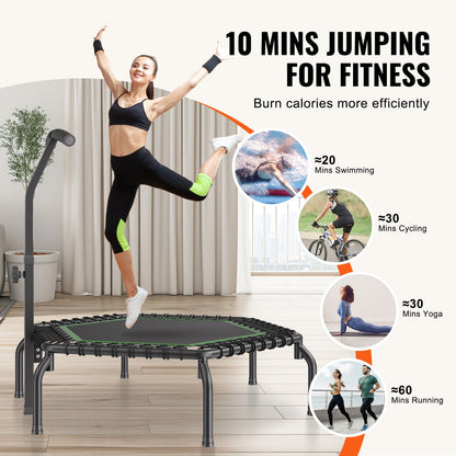 54,5" Mini Fitness studsmatta för vuxna inomhusträningsrebounder med handtag