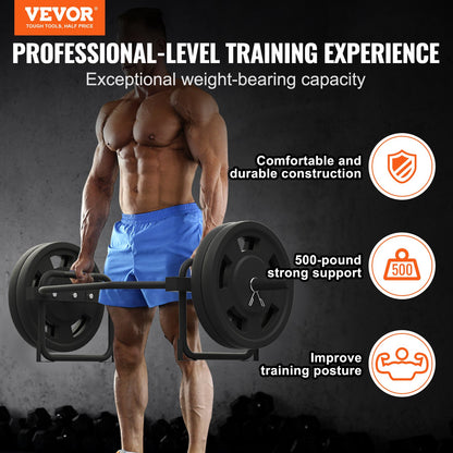 Trap Bar, 500 LBS Hex Barbell Trap Bar, 55.7" Squat Deadlift Barbell, 50 mm Diameter Weightlifting Strength Training Back Bar with Handles, Home Gym for Squats, Deadlifts, Shrugs