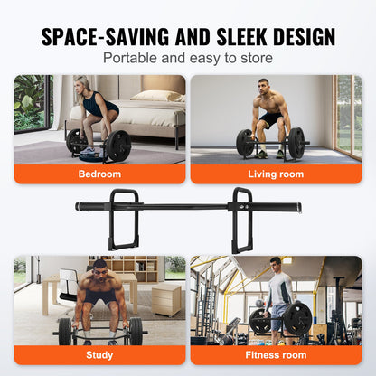 Trap Bar, 500 LBS Hex Barbell Trap Bar, 55.7" Squat Deadlift Barbell, 50 mm Diameter Weightlifting Strength Training Back Bar with Handles, Home Gym for Squats, Deadlifts, Shrugs
