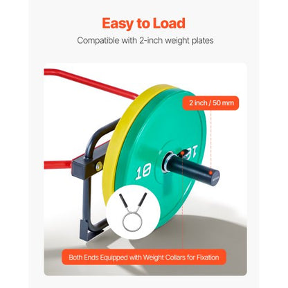 Trap Bar Hex Bar, 50 mm sexkantsstång, 240 kg kapacitet för axelremsstänger, tyngdlyftnings- och styrketräningsutrustning, hemmagym för knäböj, marklyft, axelpress, röd |  EU