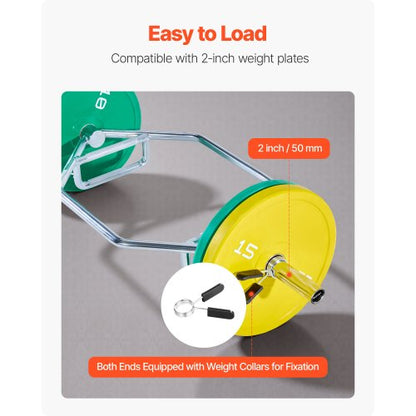 Trap Bar Hex Bar Skivstång Tyngdlyftning för Knäböj Shrug Marklyft 50 mm |  EU