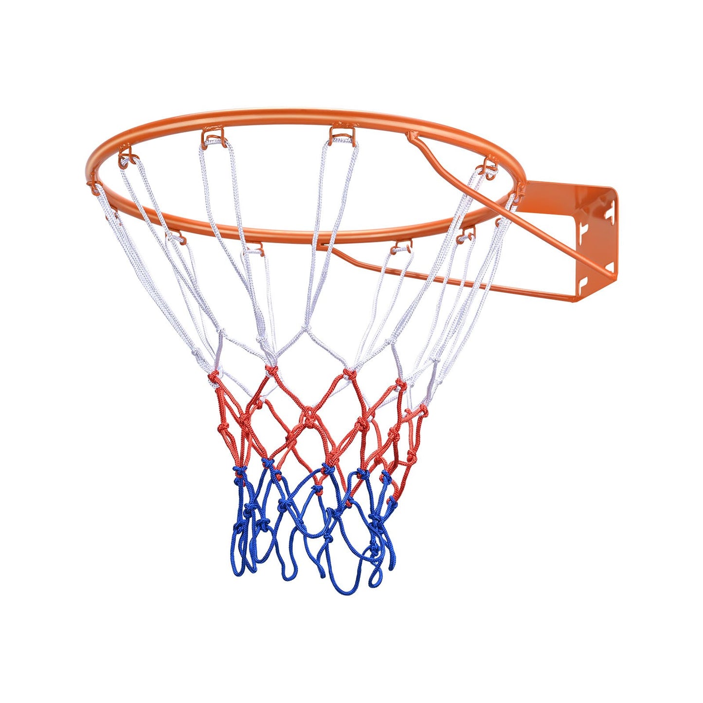 Basketball Rim, Wall Door Mounted Basketball Hoop, Heavy Duty Q235 Basket Flex Rim Goal Replacement with Net, Standard 18" Hanging Basketball Hoop for Both Indoor and Outdoor for Kids Adults