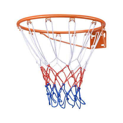 Basketball Rim, Wall Door Mounted Basketball Hoop, Heavy Duty Q235 Basket Flex Rim Goal Replacement with Net, Standard 18" Hanging Basketball Hoop for Both Indoor and Outdoor for Kids Adults