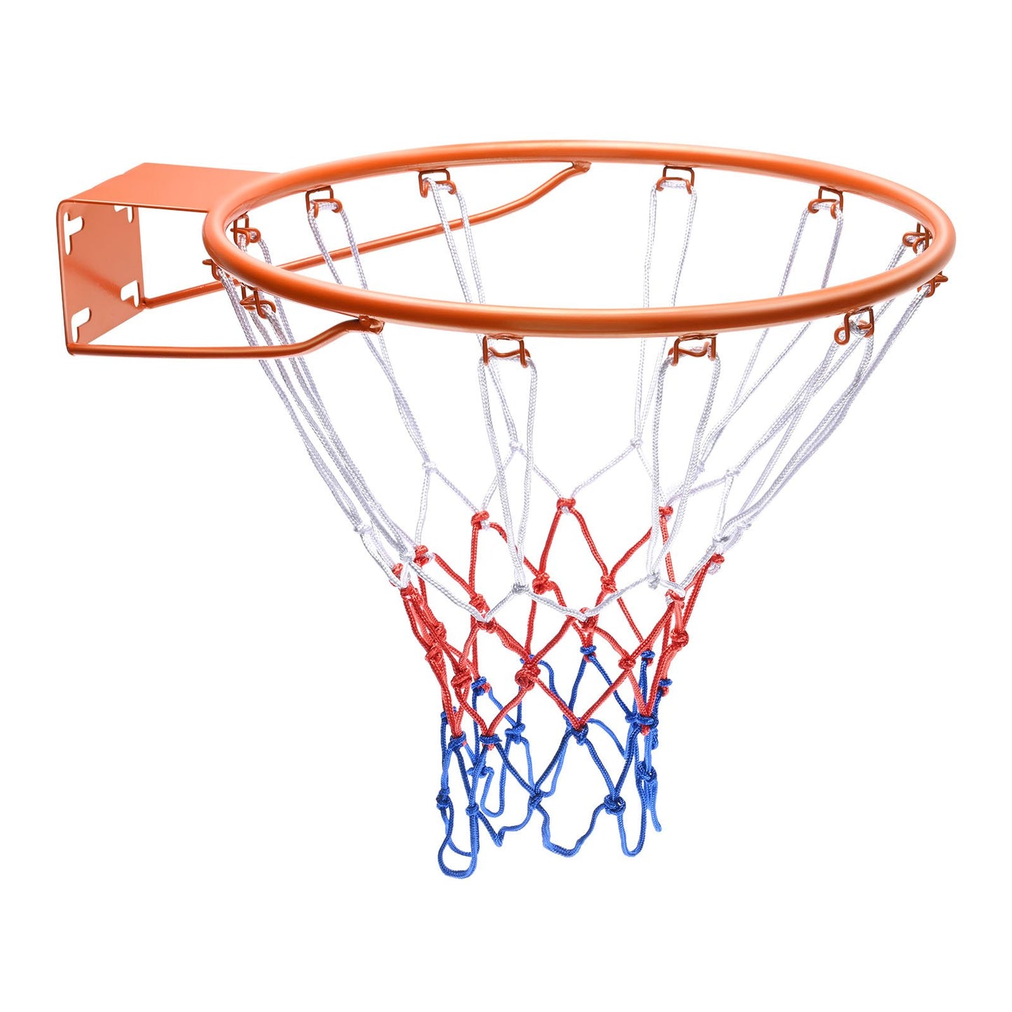 Basketball Rim, Wall Door Mounted Basketball Hoop, Heavy Duty Q235 Basket Flex Rim Goal Replacement with Net, Standard 18" Hanging Basketball Hoop for Both Indoor and Outdoor for Kids Adults