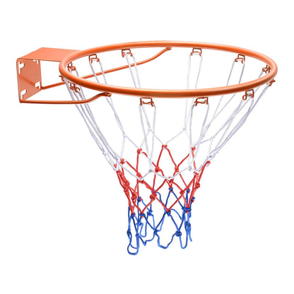 Basketball Rim, Wall Door Mounted Basketball Hoop, Heavy Duty Q235 Basket Flex Rim Goal Replacement with Net, Standard 18" Hanging Basketball Hoop for Both Indoor and Outdoor for Kids Adults