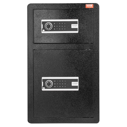 Dubbeldörr 4,5 ku.ft Säkerhetsbox med nyckellås Lösenord Brandsäker väska Svart