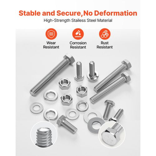 246 pieces mixed steel bolts and nuts for furniture