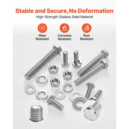 246 pieces mixed steel bolts and nuts for furniture