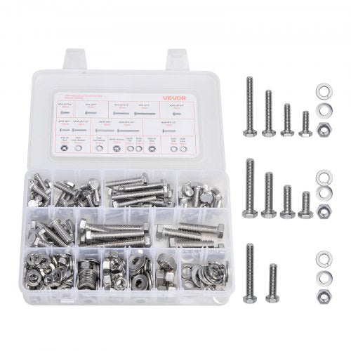 246 pieces mixed steel bolts and nuts for furniture