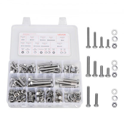246 pieces mixed steel bolts and nuts for furniture