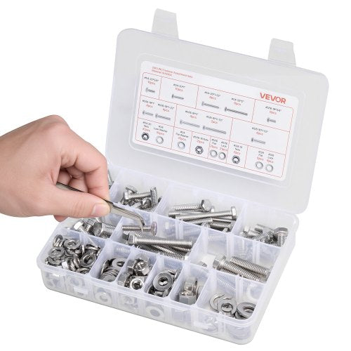 246 pieces mixed steel bolts and nuts for furniture