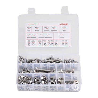 246 pieces mixed steel bolts and nuts for furniture